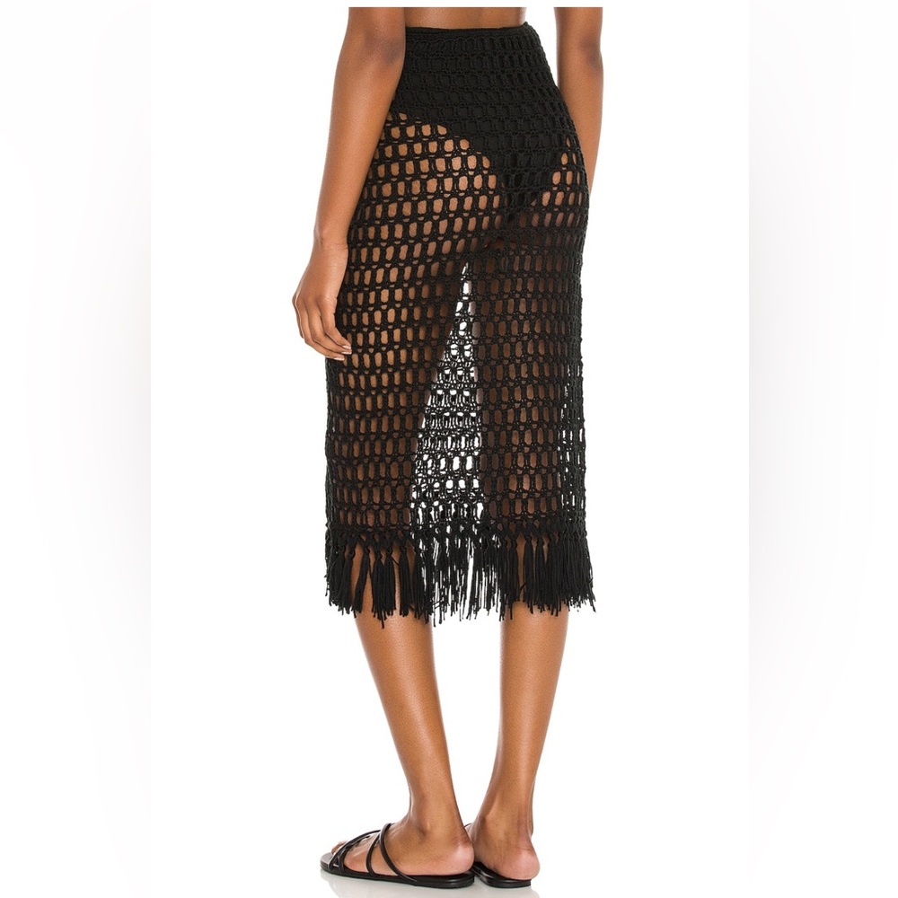 Superdown NWOT Misty Crochet Midi Skirt Black 🖤 Small - Picture 2 of 16